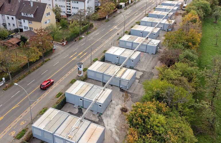 Die Wohncontainer in der Schlieffenstraße sollen mittelfristig abgebaut werden. Die Wohncontainer in der Schlieffenstraße sollen mittelfristig abgebaut werden.