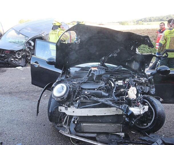 Die Unfallstelle am Ortsausgang von Hochdorf.