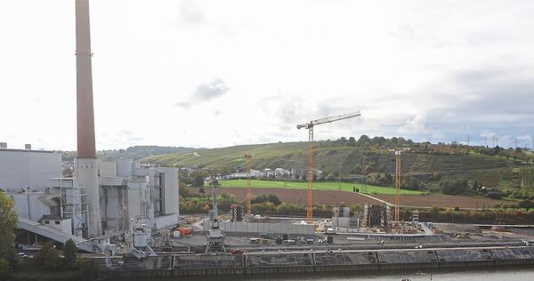 Die Baustelle für die Klärschlammverbrennung in Walheim. Die Baustelle für die Klärschlammverbrennung in Walheim.