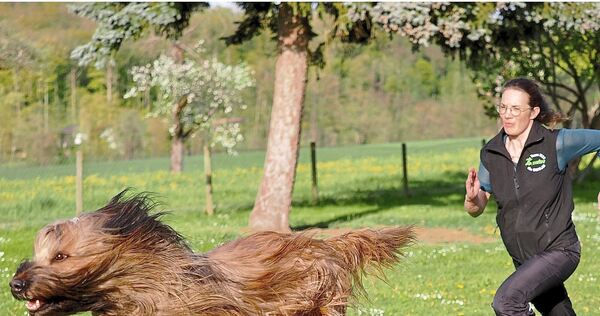 „Man muss Spaß an der Bewegung haben“: LKZ-Autorin Luitgard Schaber und ihre Hündin im Parcours. „Man muss Spaß an der Bewegung haben“: LKZ-Autorin Luitgard Schaber und ihre Hündin im Parcours.
