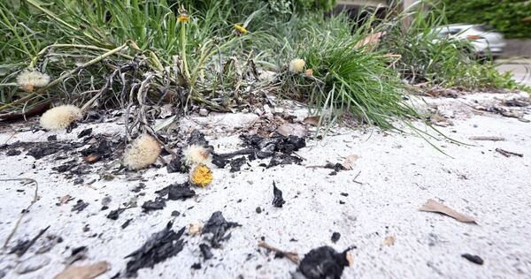 Brandspuren in Karlsruhe-Durlach Brandspuren in Karlsruhe-Durlach