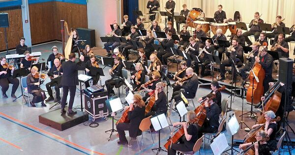 In Bestform: Das Strohgäu-Sinfonieorchester (SSO) mit seinem Dirigenten Alexander Schirmer. In Bestform: Das Strohgäu-Sinfonieorchester (SSO) mit seinem Dirigenten Alexander Schirmer.