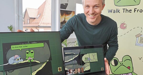 Spieleentwickler Fabian Baldszun zeigt Szenen aus „Walk the frog“ Spieleentwickler Fabian Baldszun zeigt Szenen aus „Walk the frog“