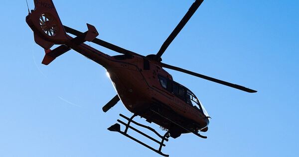 Auch ein Rettungshubschrauber war im Einsatz. Auch ein Rettungshubschrauber war im Einsatz.