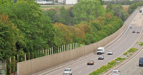 Anstelle der maroden Lärmschutzwand wurde entlang der Autobahn 81 in Freiberg ein Provisorium errichtet. Anstelle der maroden Lärmschutzwand wurde entlang der Autobahn 81 in Freiberg ein Provisorium errichtet.