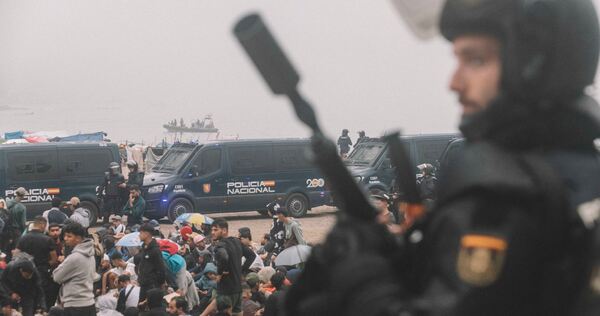 Polizei räumt Migrantenlager in Ceuta Polizei räumt Migrantenlager in Ceuta